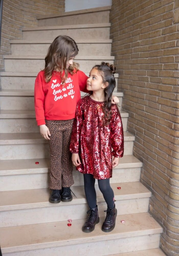 Jubel Sweater - Queen Of Hearts Rood