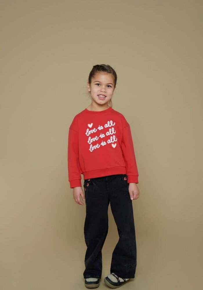 Jubel Sweater - Queen Of Hearts Rood
