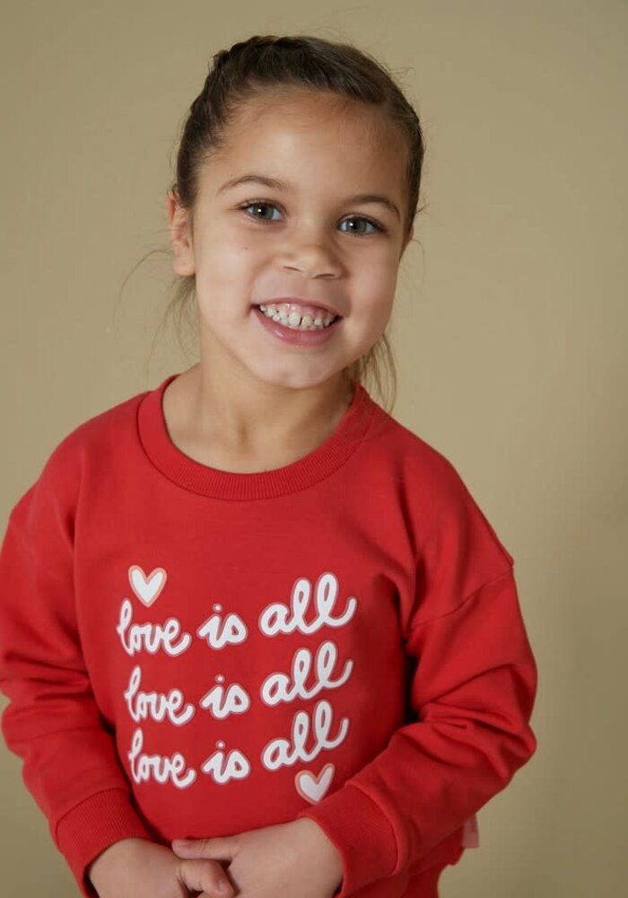 Jubel Sweater - Queen Of Hearts Rood