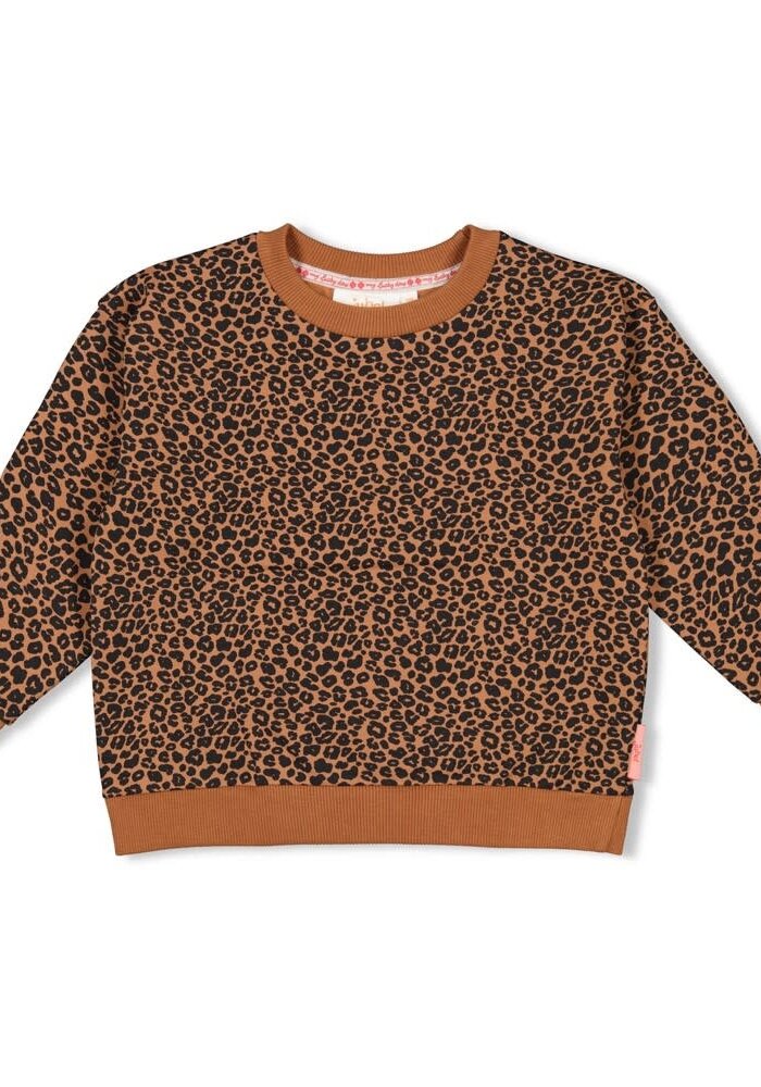 Jubel Sweater AOP - Queen Of Hearts Bruin