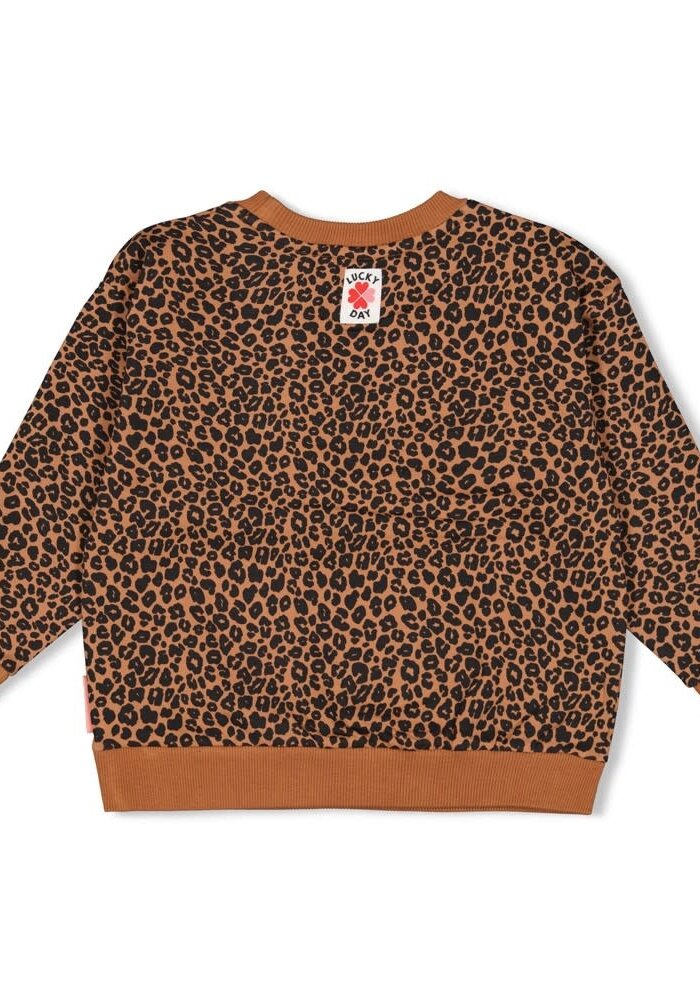 Jubel Sweater AOP - Queen Of Hearts Bruin