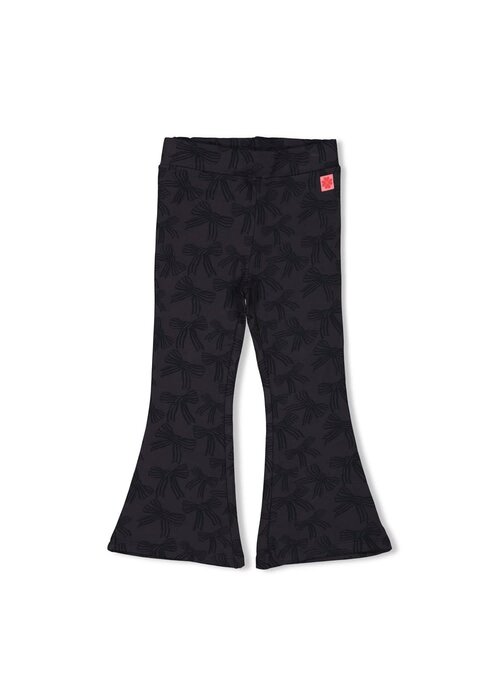 Jubel Jubel Flared broek AOP - Queen Of Hearts Antraciet