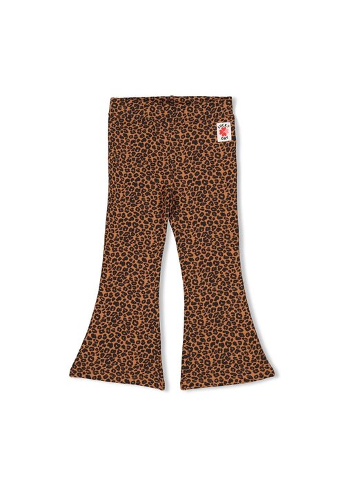 Jubel Jubel Flared broek AOP - Queen Of Hearts Bruin