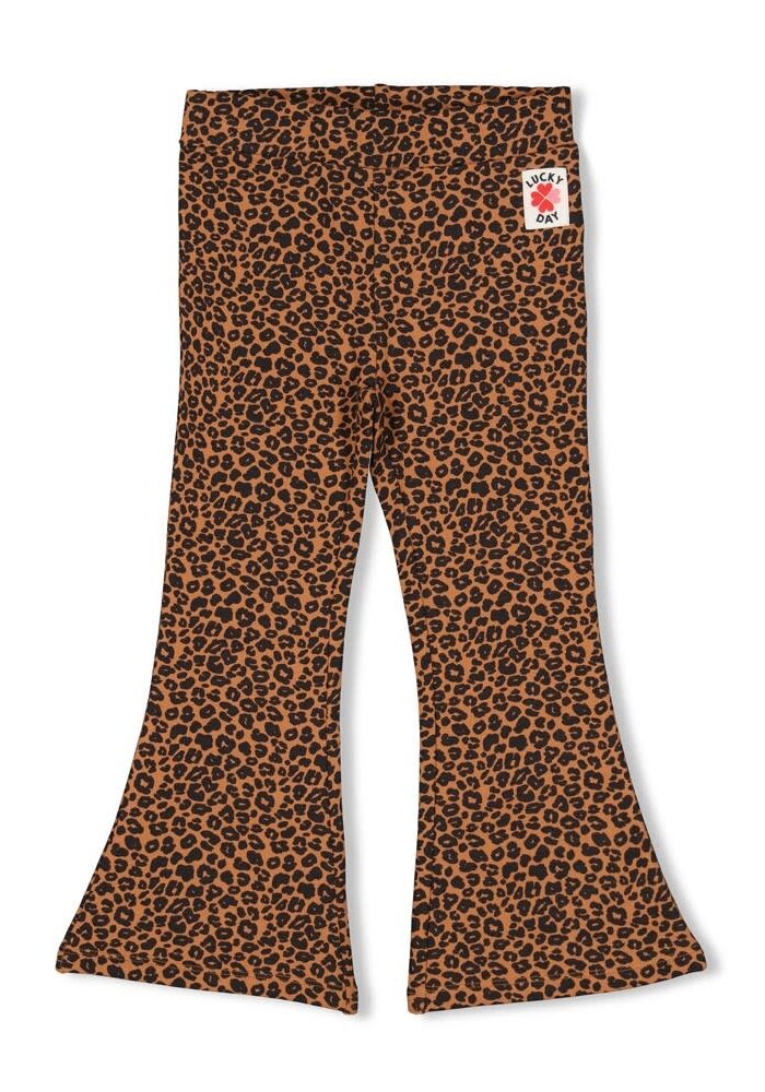 Jubel Flared broek AOP - Queen Of Hearts Bruin