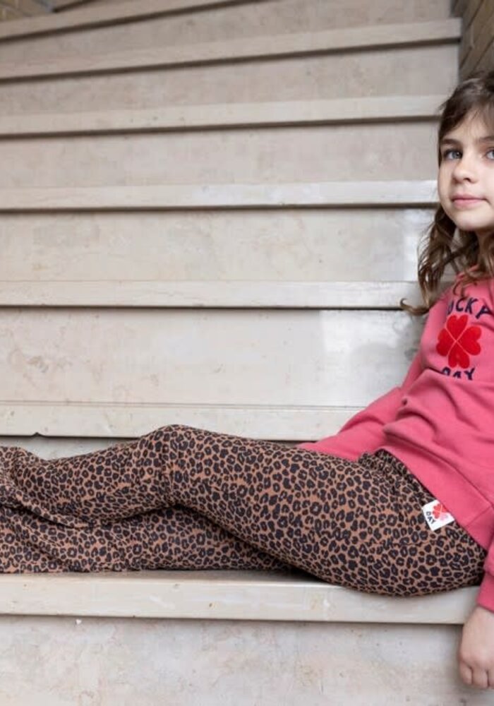 Jubel Flared broek AOP - Queen Of Hearts Bruin