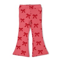 Jubel Flared broek AOP - Queen Of Hearts Roze