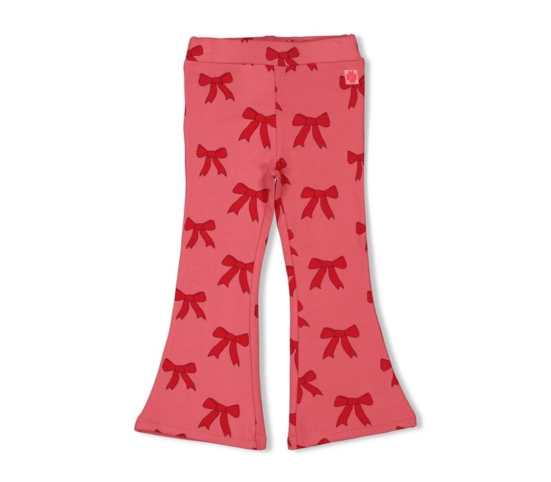 Jubel Flared broek AOP - Queen Of Hearts Roze