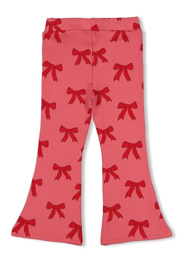 Jubel Flared broek AOP - Queen Of Hearts Roze