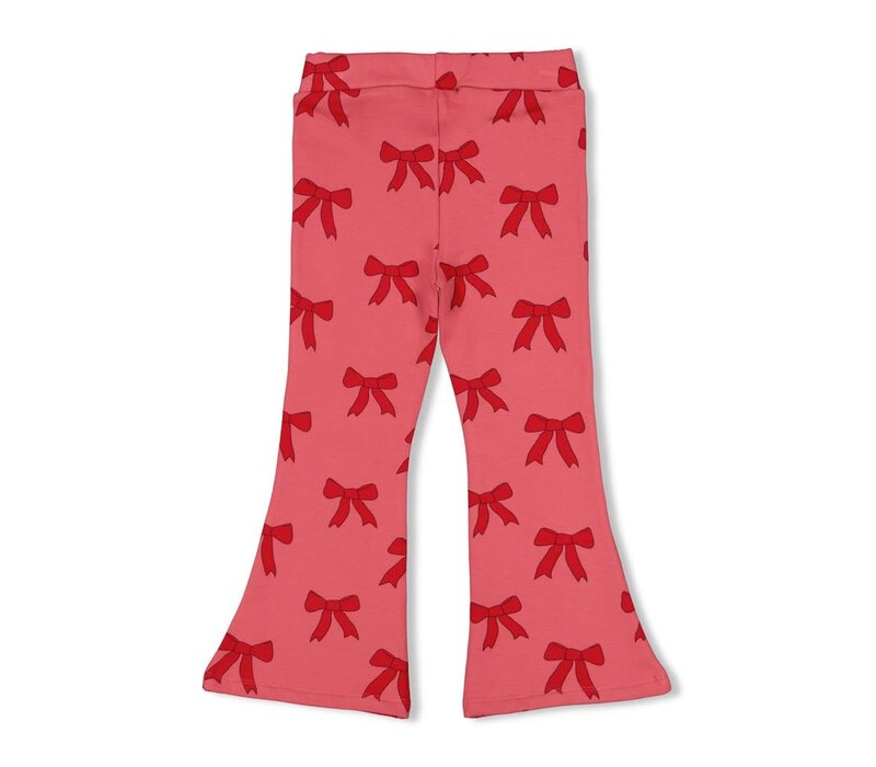 Jubel Flared broek AOP - Queen Of Hearts Roze