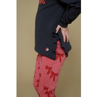 Jubel Flared broek AOP - Queen Of Hearts Roze