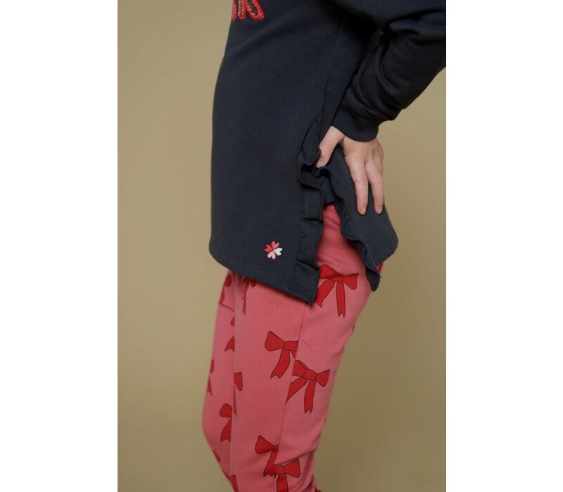 Jubel Flared broek AOP - Queen Of Hearts Roze