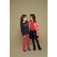 Jubel Flared broek AOP - Queen Of Hearts Roze