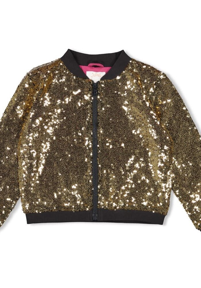 Jubel Pailetten bomberjack - Shine Bright Goud