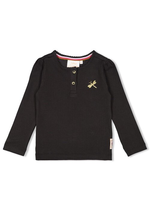 Jubel Jubel Longsleeve ajour rib - Shine Bright Antraciet