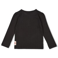 Jubel Longsleeve ajour rib - Shine Bright Antraciet