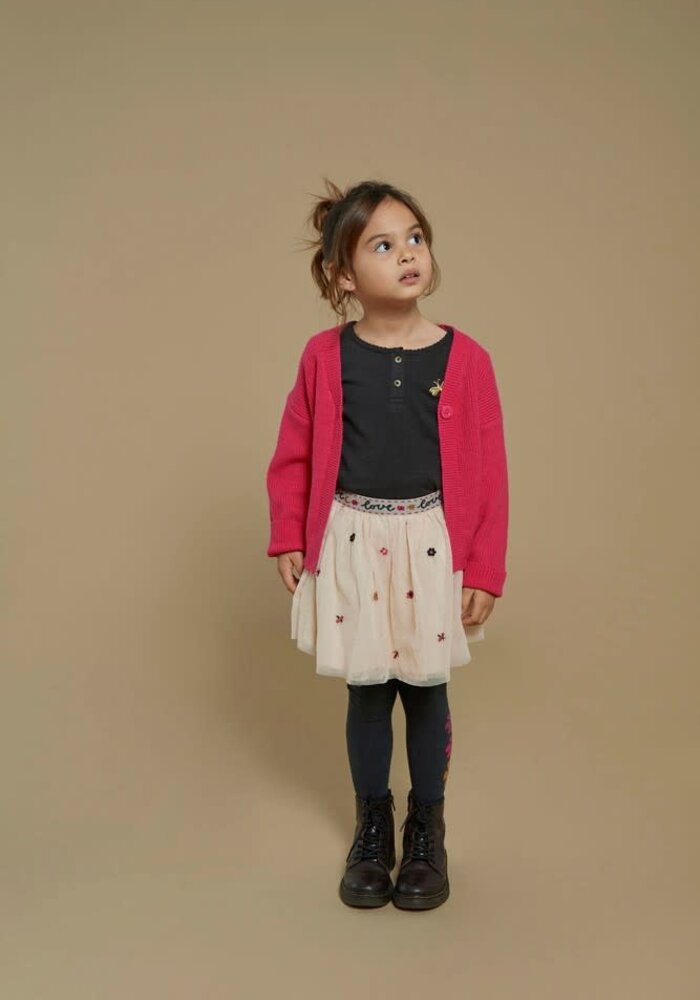 Jubel Longsleeve ajour rib - Shine Bright Antraciet