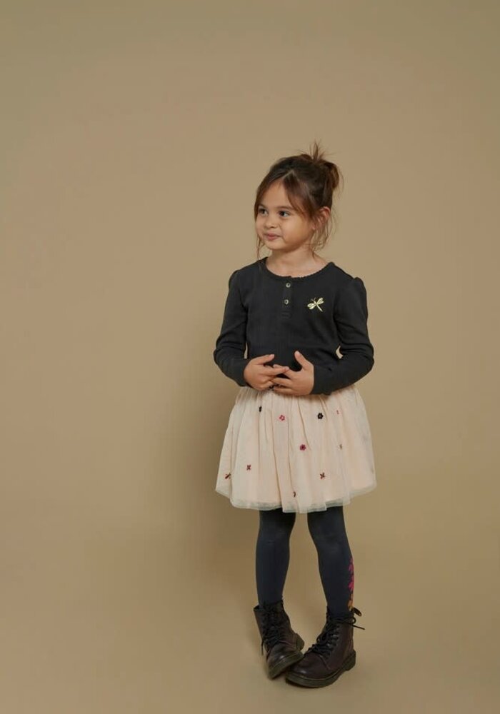 Jubel Longsleeve ajour rib - Shine Bright Antraciet