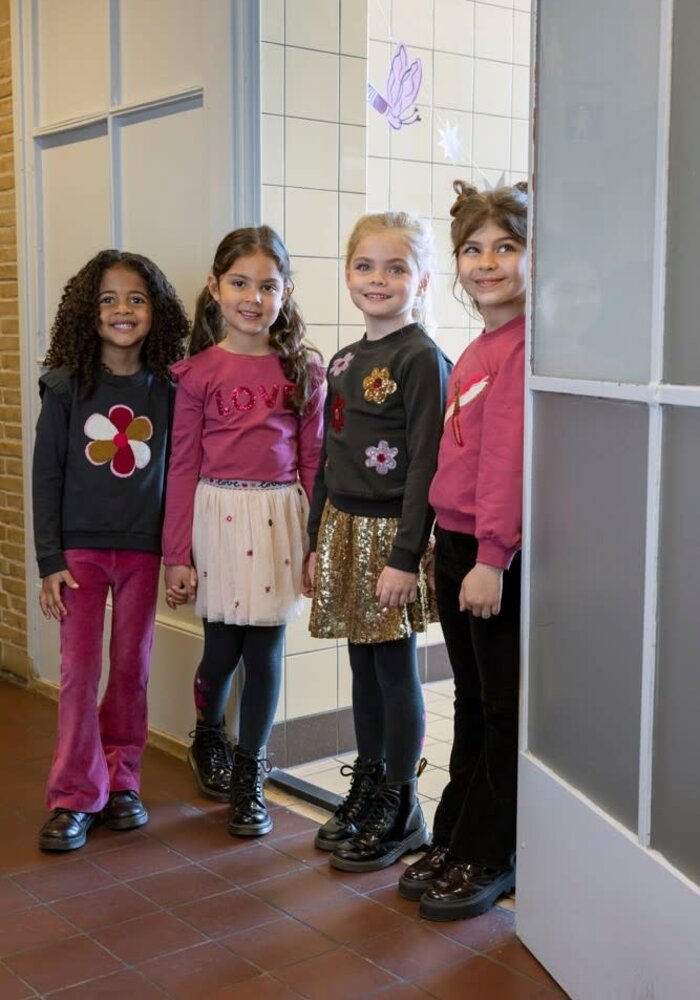 Jubel Flared broek velours rib - Shine Bright Violet