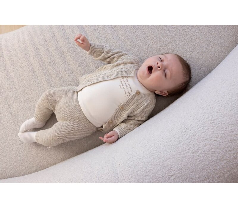 Feetje Broek gebreid - The Knits Taupe melange