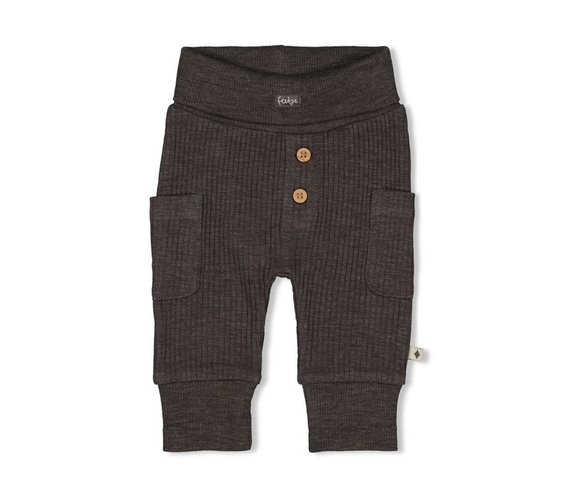 Feetje Broek rib - Rawrsome Antraciet melange