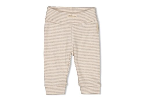 Feetje Feetje Broek rib met streep - Sleepy Sheepy Taupe melange