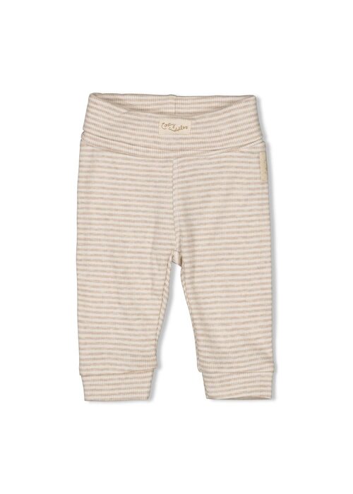 Feetje Feetje Broek rib met streep - Sleepy Sheepy Taupe melange