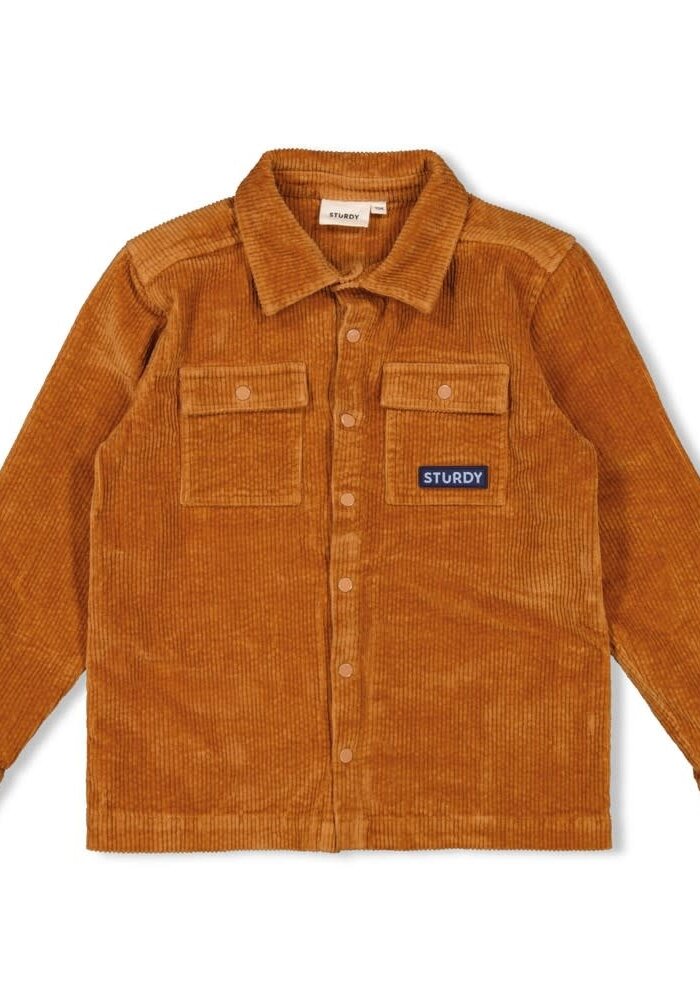 Sturdy Overhemd corduroy - Waves and Whales Hazelnoot
