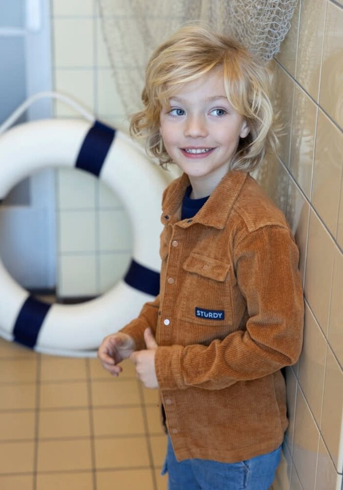 Sturdy Overhemd corduroy - Waves and Whales Hazelnoot