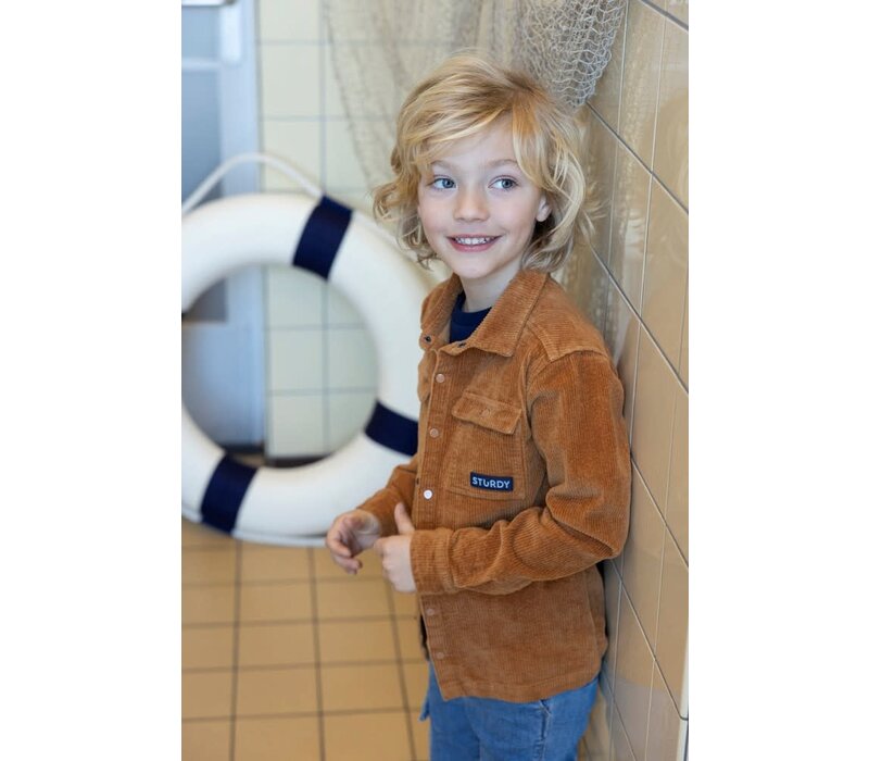 Sturdy Overhemd corduroy - Waves and Whales Hazelnoot