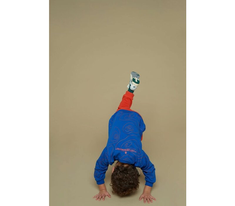 Sturdy Sweater AOP - Chasing Trails Blauw