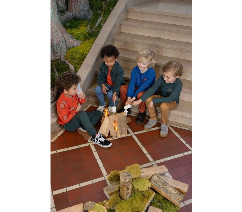 Sturdy Sweater AOP - Chasing Trails Blauw