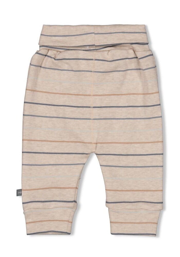 Feetje Broek streep - Howdy Taupe melange