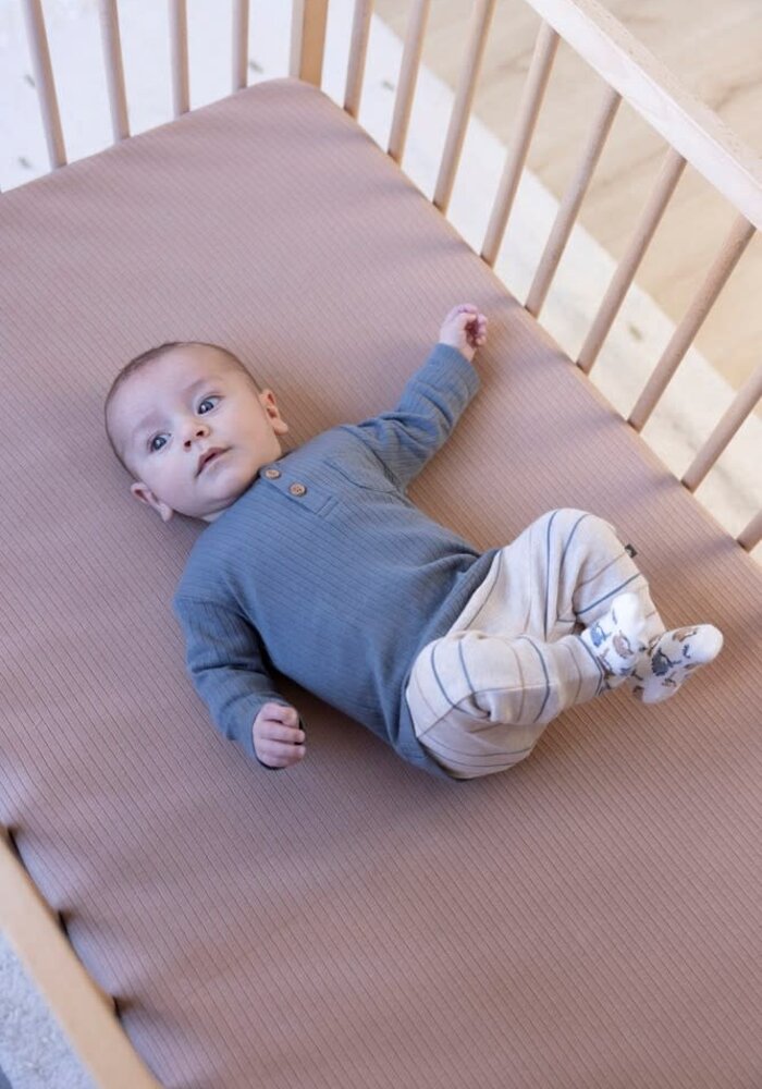 Feetje Broek streep - Howdy Taupe melange