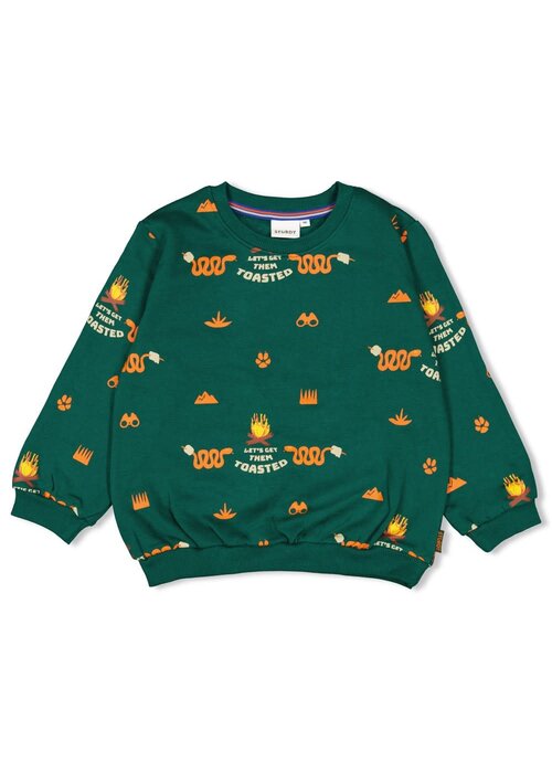 Sturdy Sturdy Sweater AOP - Chasing Trails Groen