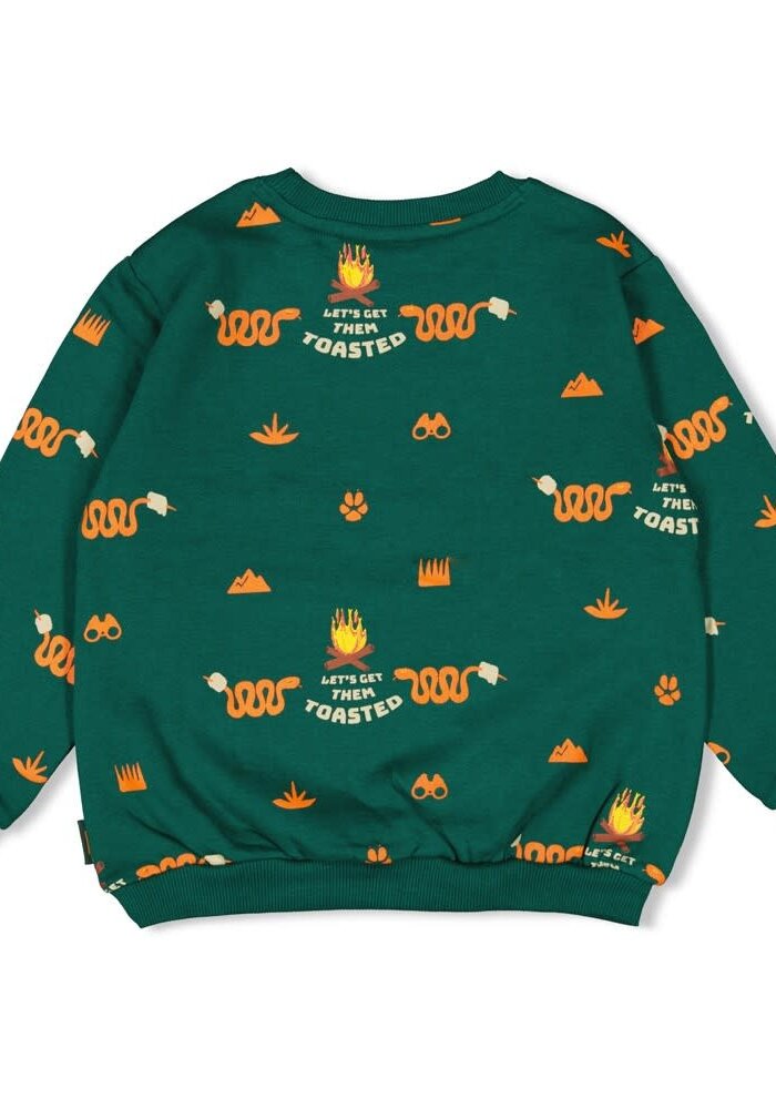 Sturdy Sweater AOP - Chasing Trails Groen