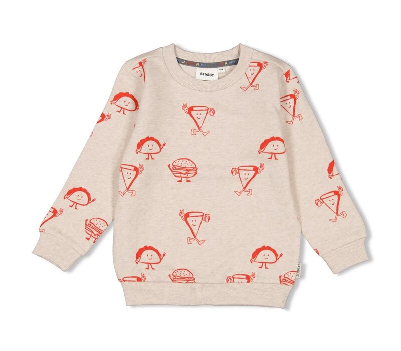 Sturdy Sweater AOP - Couch Club Offwhite melange