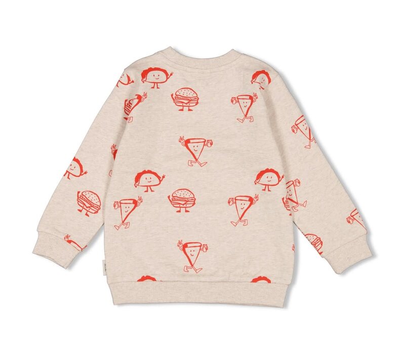 Sturdy Sweater AOP - Couch Club Offwhite melange