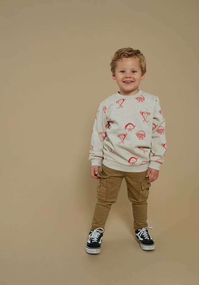 Sturdy Sweater AOP - Couch Club Offwhite melange