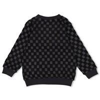 Sturdy Sweater ruit badstof - Couch Club Antraciet