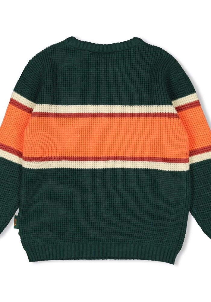 Sturdy Sweater gebreid - Chasing Trails Groen