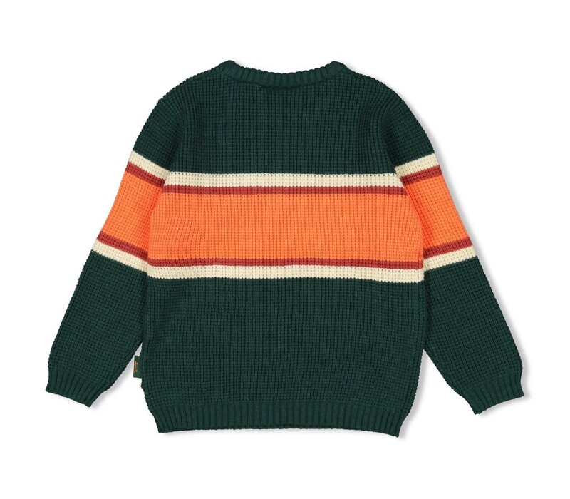 Sturdy Sweater gebreid - Chasing Trails Groen