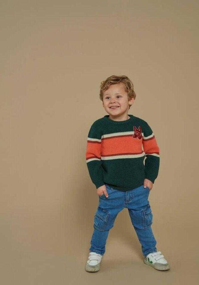 Sturdy Sweater gebreid - Chasing Trails Groen