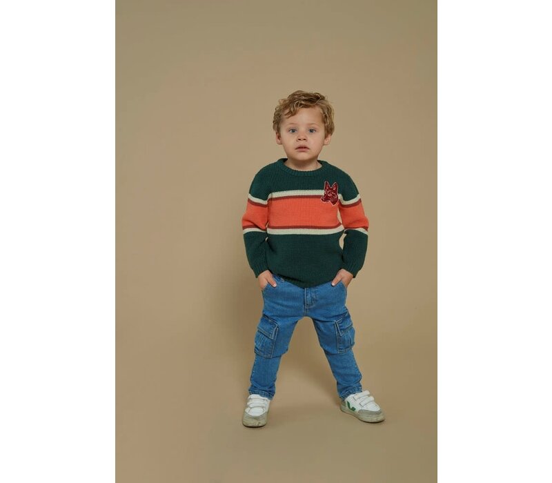 Sturdy Sweater gebreid - Chasing Trails Groen