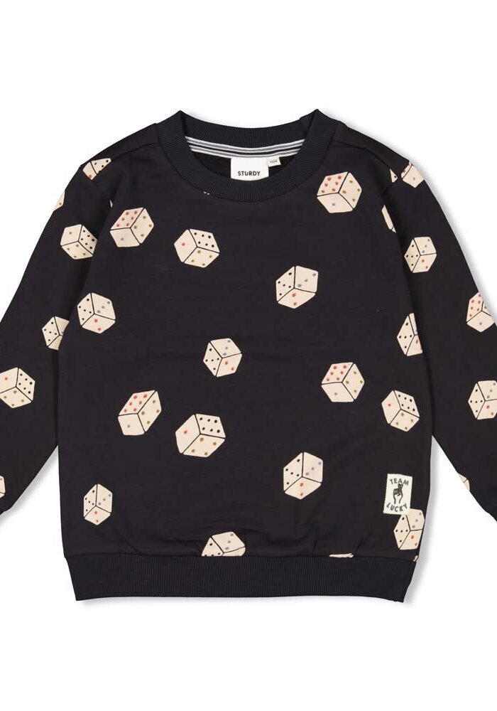 Sturdy Sweater AOP - Couch Club Zwart