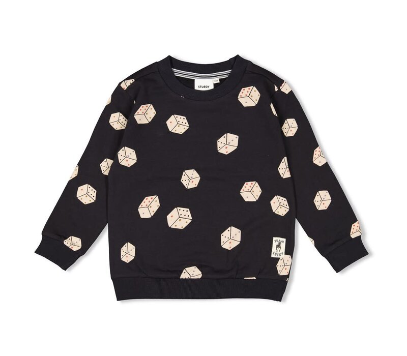 Sturdy Sweater AOP - Couch Club Zwart
