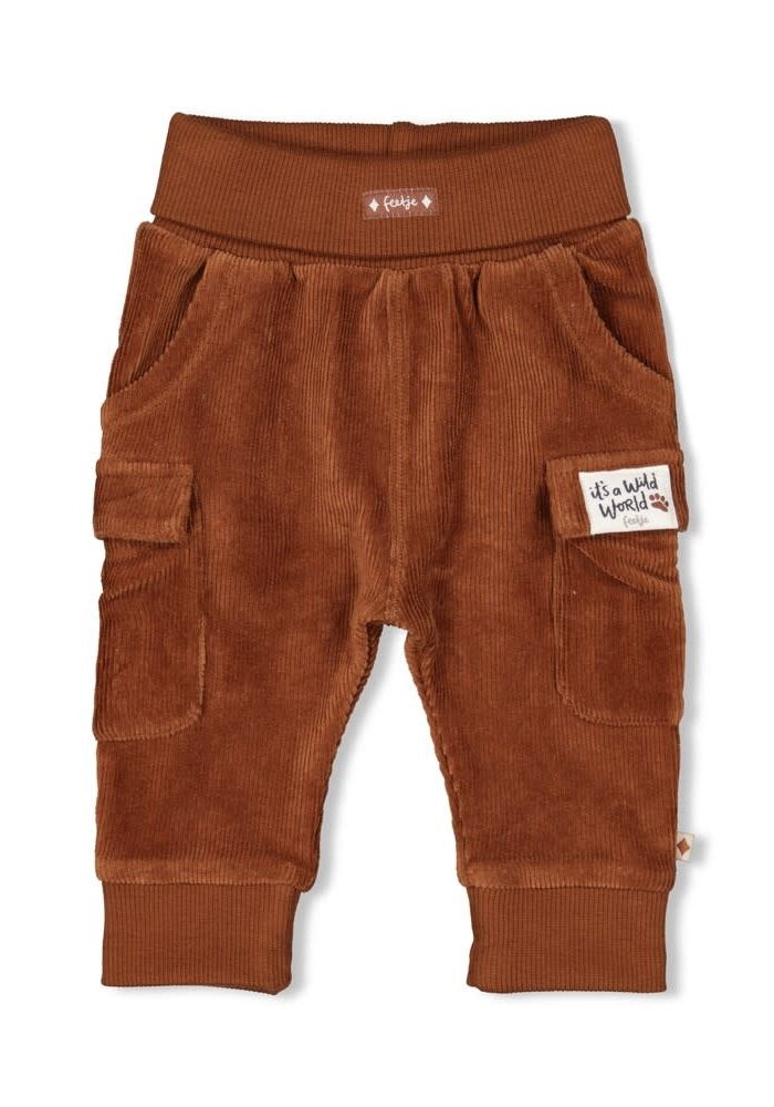 Feetje Broek velours rib - Wild World Bruin