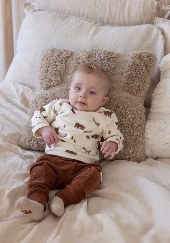 Feetje Broek velours rib - Wild World Bruin