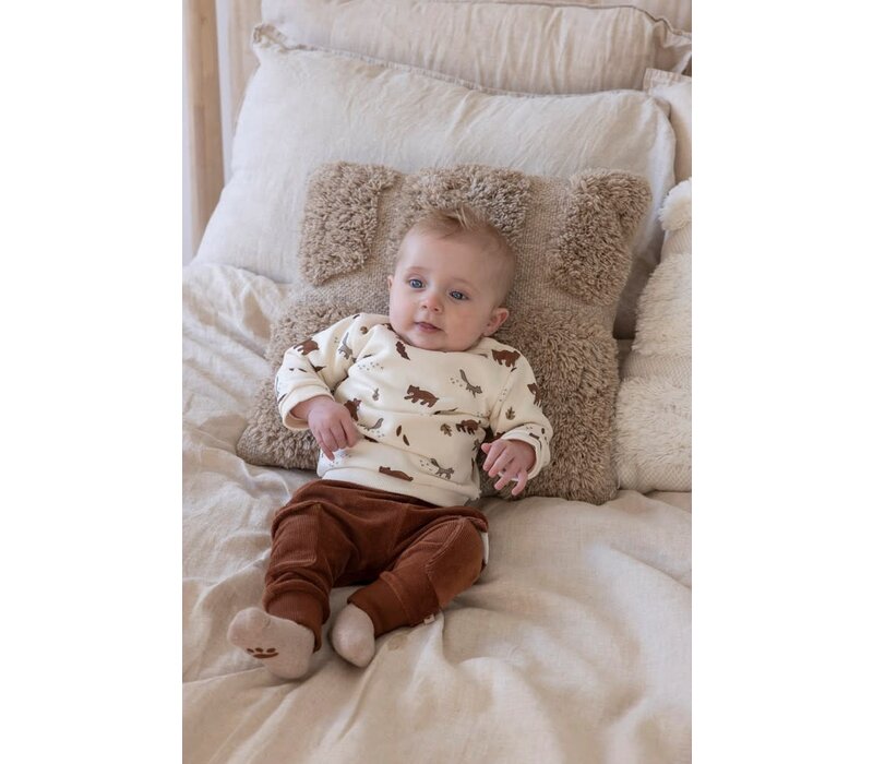 Feetje Broek velours rib - Wild World Bruin