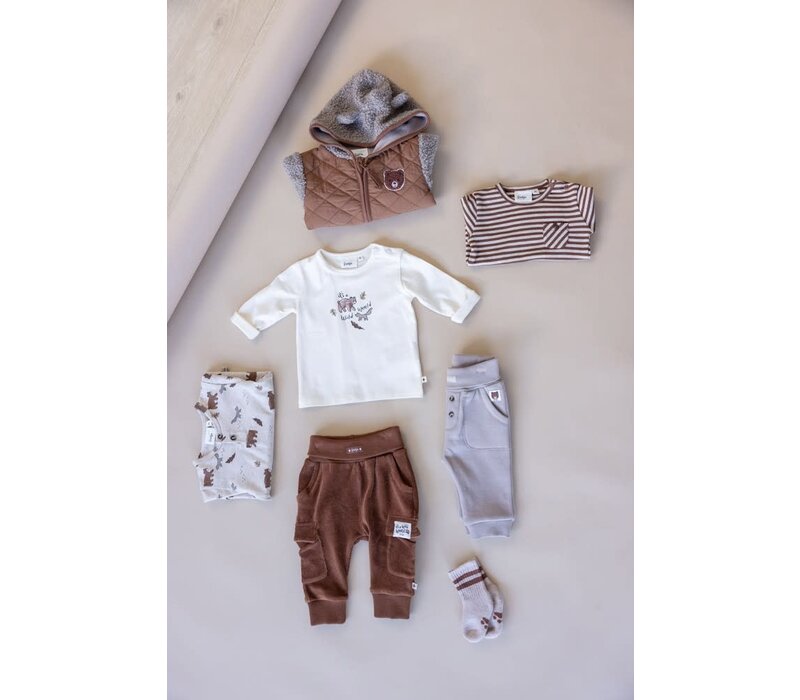 Feetje Broek velours rib - Wild World Bruin