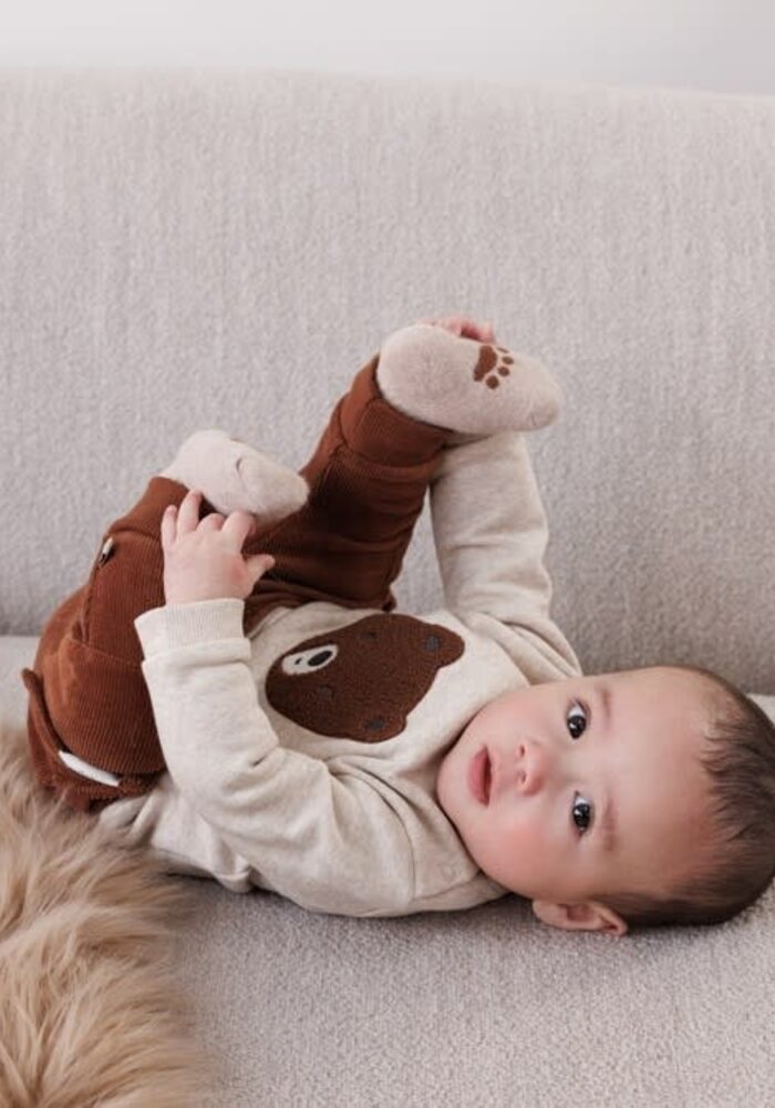 Feetje Broek velours rib - Wild World Bruin